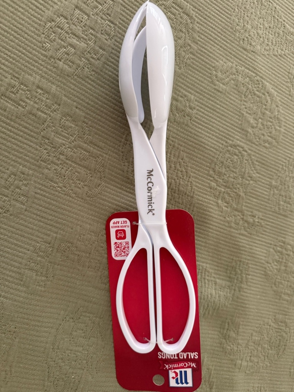 McCormick White Salad Tongs - Lightweight Serving Tool